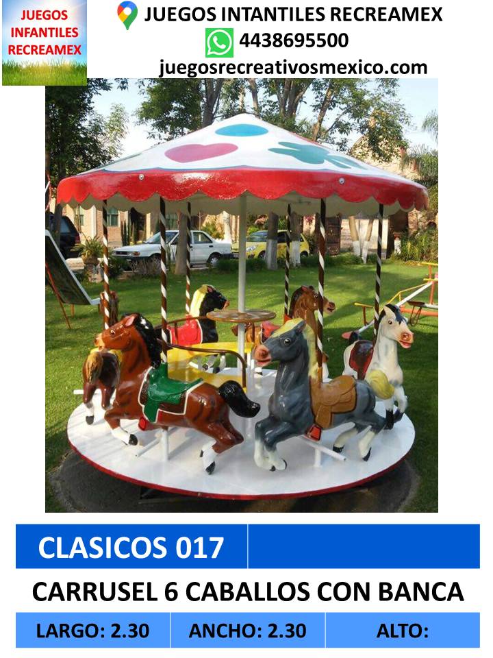 carrusel 6 figuras con banca